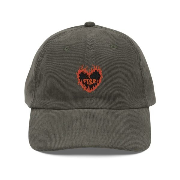 Vintage Embroidered Cap with Heart Design - Image 9
