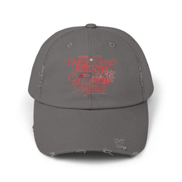 Unisex Distressed Cap with Inspirational Quote, Relaxed Fit Hat, Everyday Casual Wear, Gift for Friends, Trendy Outdoor Accessory - Image 21