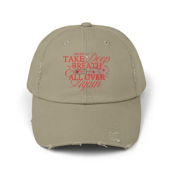 Unisex Distressed Cap with Inspirational Quote, Relaxed Fit Hat, Everyday Casual Wear, Gift for Friends, Trendy Outdoor Accessory - Image 13