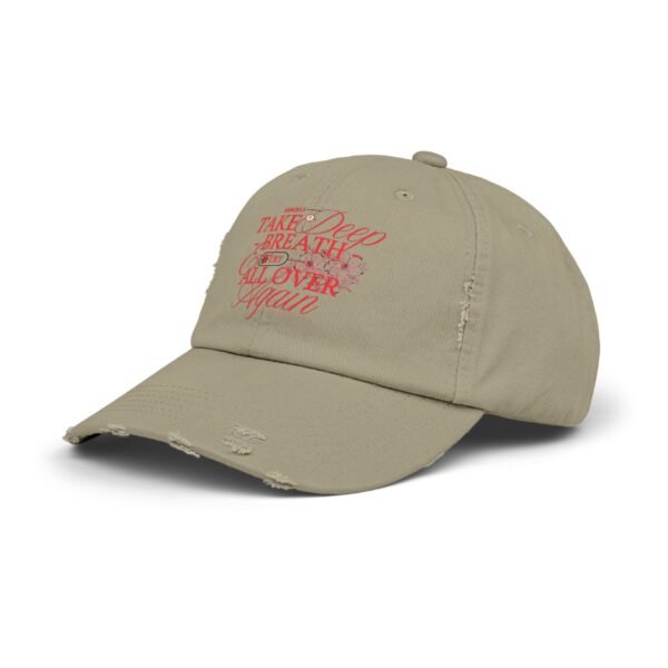 Unisex Distressed Cap with Inspirational Quote, Relaxed Fit Hat, Everyday Casual Wear, Gift for Friends, Trendy Outdoor Accessory - Image 14
