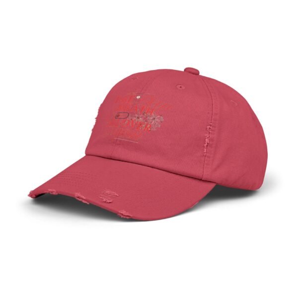 Unisex Distressed Cap with Inspirational Quote, Relaxed Fit Hat, Everyday Casual Wear, Gift for Friends, Trendy Outdoor Accessory - Image 30