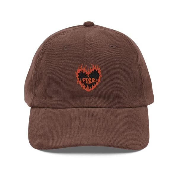 Vintage Embroidered Cap with Heart Design - Image 5