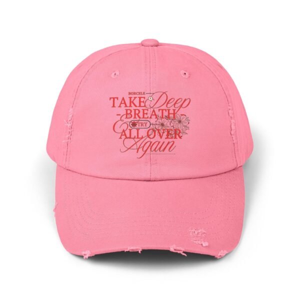Unisex Distressed Cap with Inspirational Quote, Relaxed Fit Hat, Everyday Casual Wear, Gift for Friends, Trendy Outdoor Accessory - Image 25